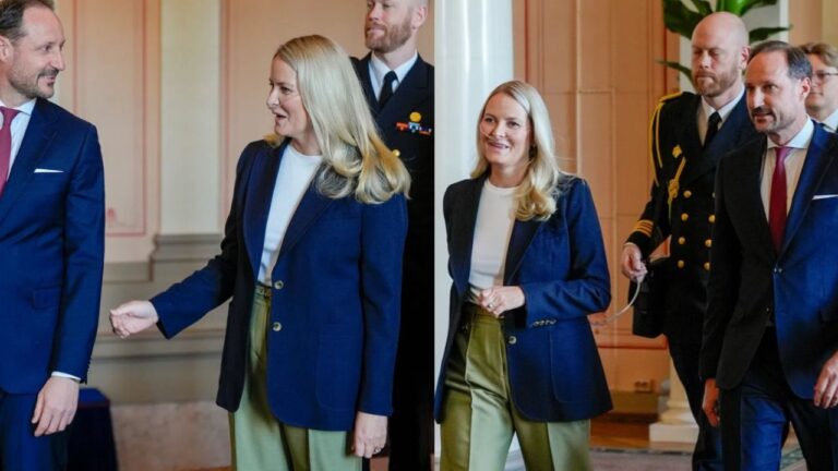 Princesa da Noruega usa tubo de oxigênio em aparição
