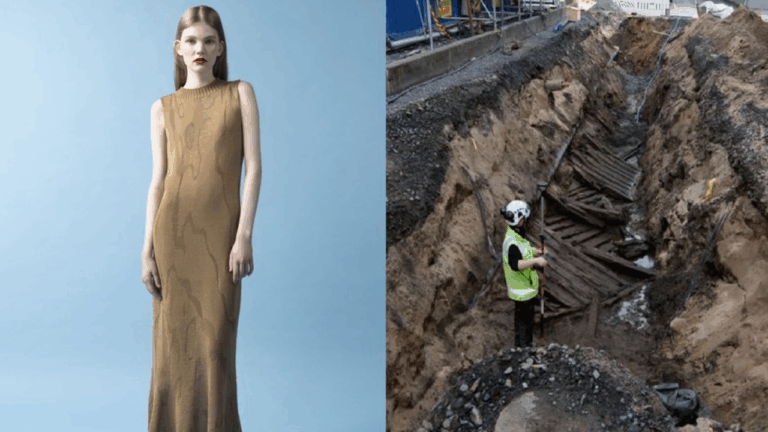 Vestido finlandês usa madeira de navio de mais de 300 anos