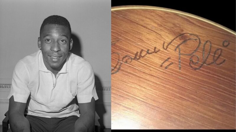 Violão usado por Pelé antes da Copa de 1966 vai a leilão