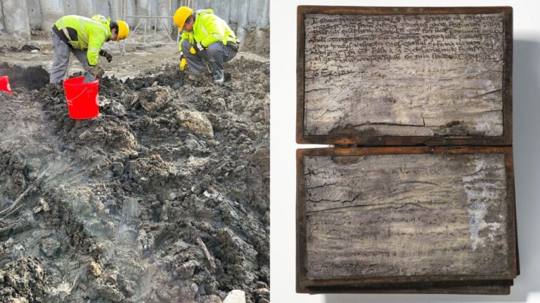 Arqueólogos encontram caderno totalmente intacto em latrina medieval