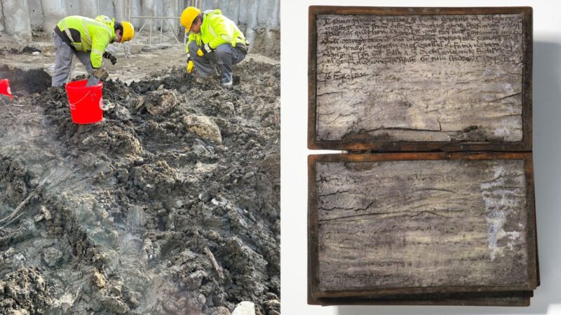 Arqueólogos encontram caderno totalmente intacto em latrina medieval