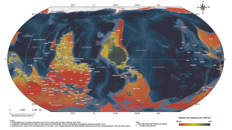 IBGE lança novo mapa com Brasil no centro do mundo