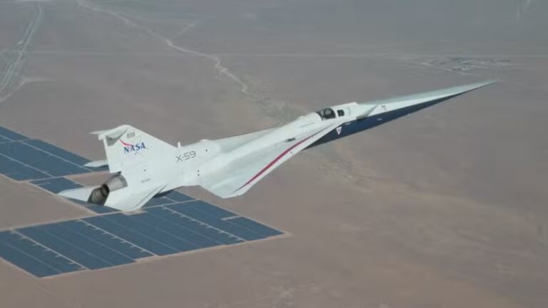 X-59: nova nave supersônica da NASA faz acrobacias em teste de voo