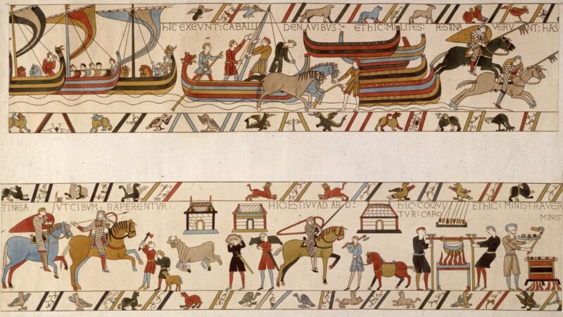 Fotografia da tapeçaria de Bayeux