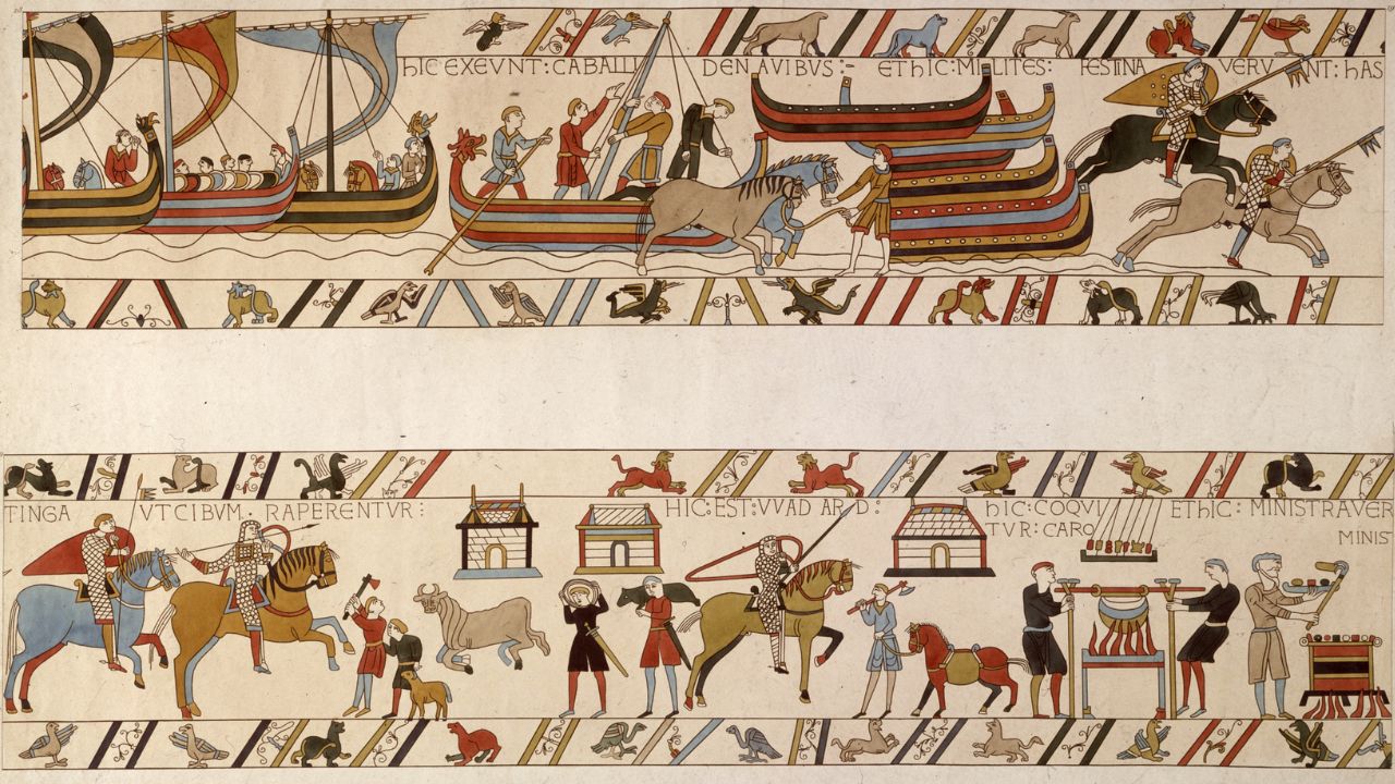 Fotografia da tapeçaria de Bayeux