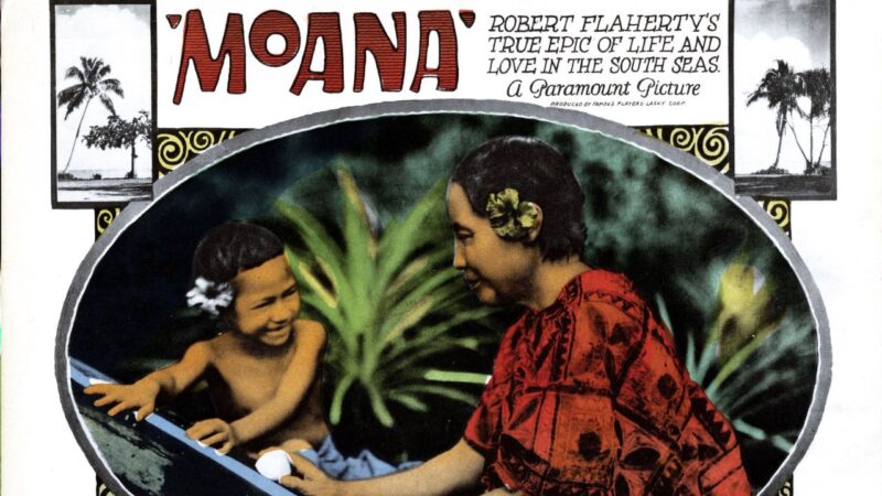 Capa do filme Moana original, documentário de 1926 que inspirou o filme da Disney