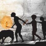 Há 14.400 anos, um grupo de pessoas e um cão usaram galhos de pinheiro para iluminar caverna