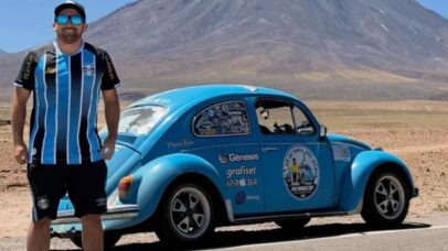 Torcedor brasileiro percorre 14 países de Fusca para ver seleção nos EUA
