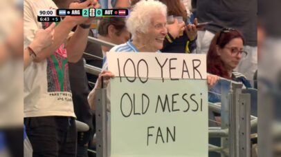 ‘Fã de Messi aos 100 anos’: quem é a idosa que chamou atenção na Copa do Mundo?