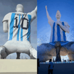 Argentina inaugura maior estátua já feita em homenagem a Messi