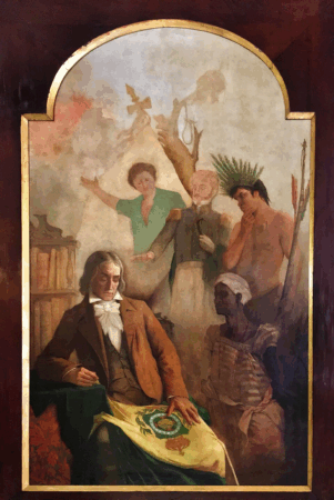 A Fundação da Pátria Brasileira" de autoria do pintor Eduardo de Sá, feita em 1899
