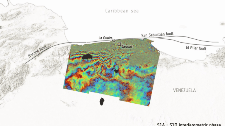 Satélites revelam como terremotos deformaram a Venezuela