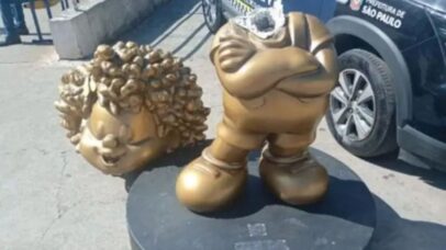 Estátua da primeira protagonista negra da Turma da Mônica é vandalizada em SP