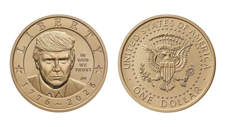 Moeda de 1 dólar com rosto de Trump começa a ser produzida nos EUA