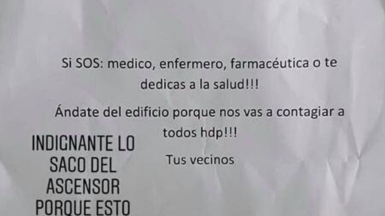 Na Argentina, morador ameaça profissionais da saúde através de bilhete