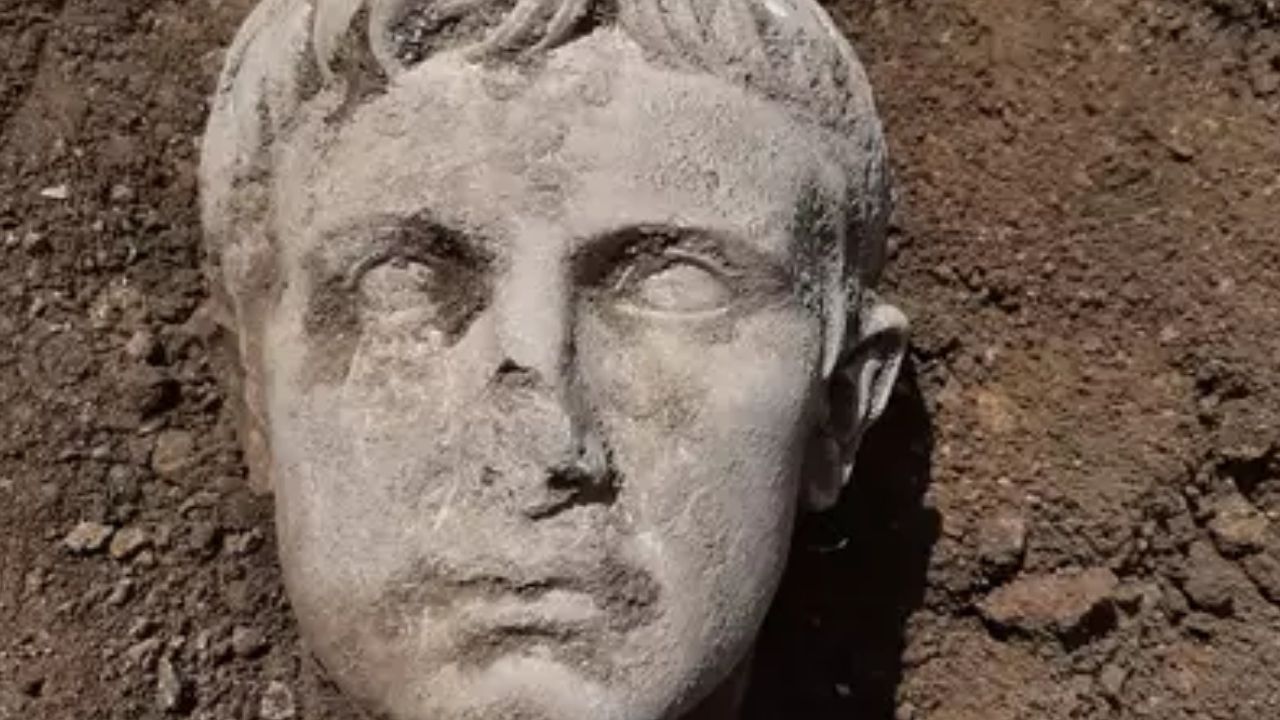 Arqueólogos encontram cabeça de mármore de 2 mil anos, durante escavação na Itália