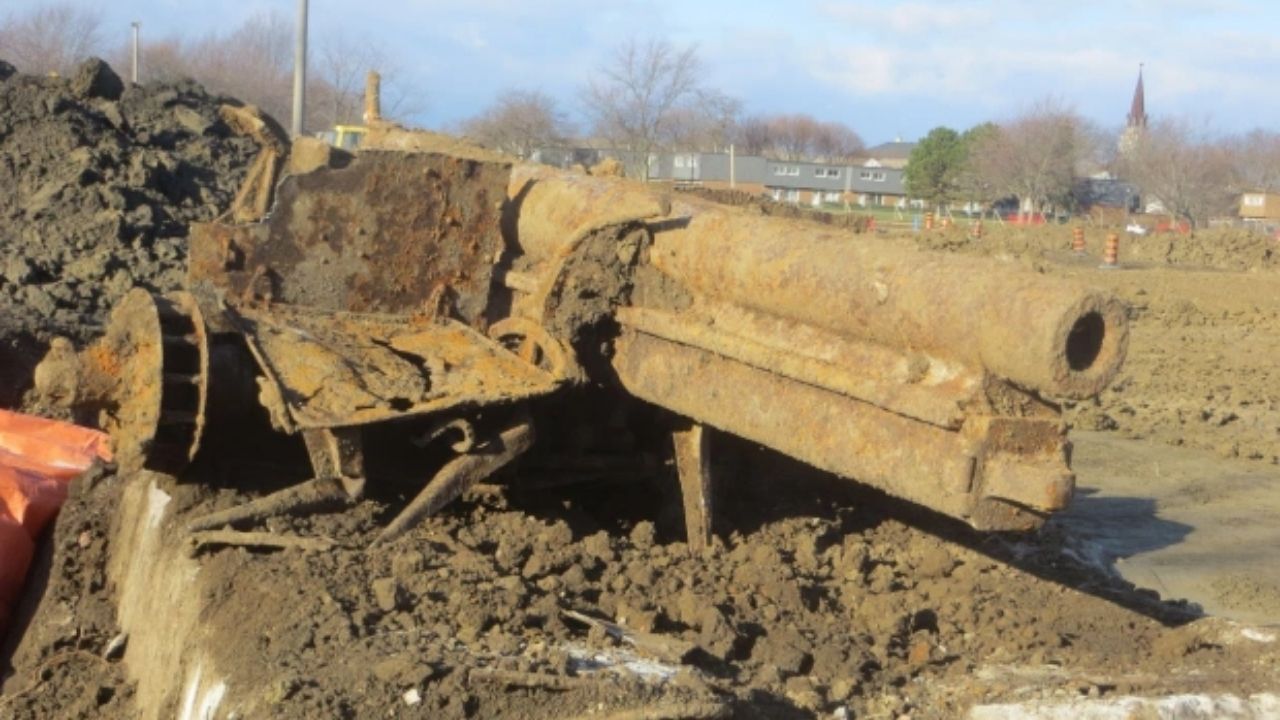 Canhão da Primeira Guerra é surpreendentemente encontrado no Canadá