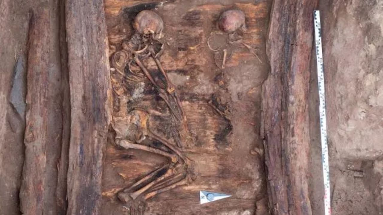 Ossada de 2,5 mil anos com ornamento de ouro é descoberta na Rússia