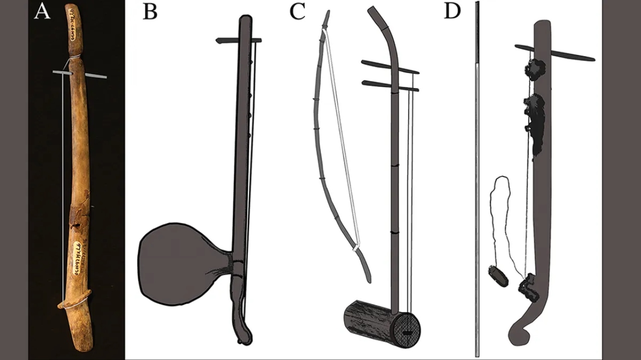 Chifre de cervo de 2000 anos pode ser o mais antigo instrumento musical de corda asiático