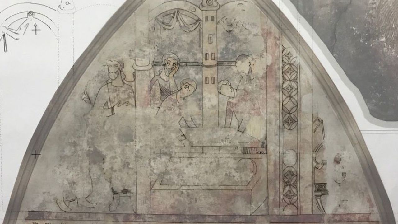 Análise de afrescos em igreja na Alemanha revela cenas da vida e decapitação de João Batista
