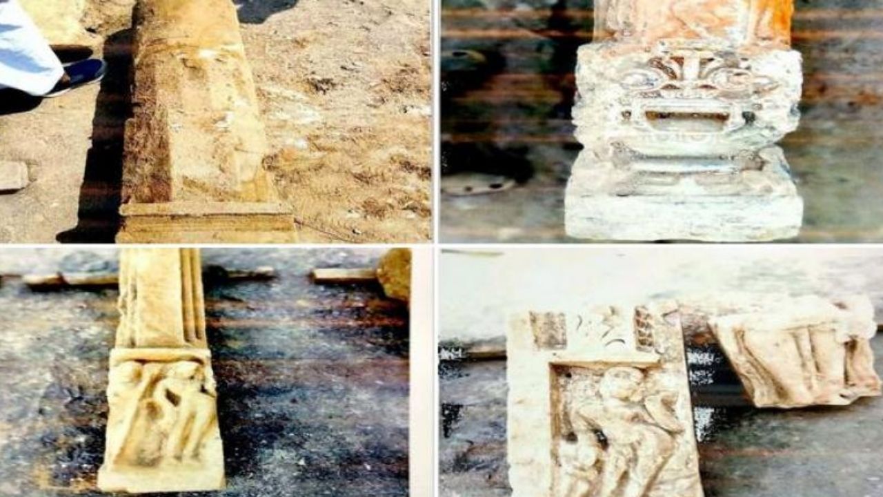 Vestígios raros de antigo templo são encontrados na Índia