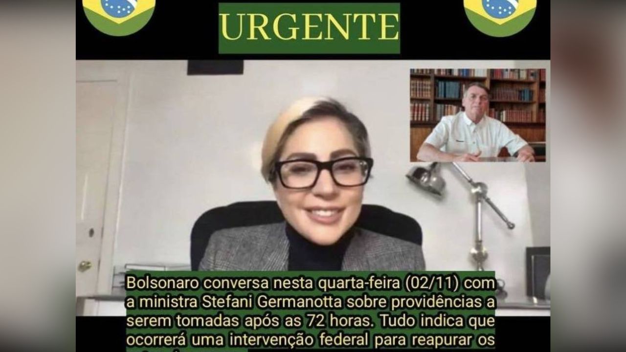 Fake news colocou Lady Gaga como ministra de Bolsonaro articulando golpe