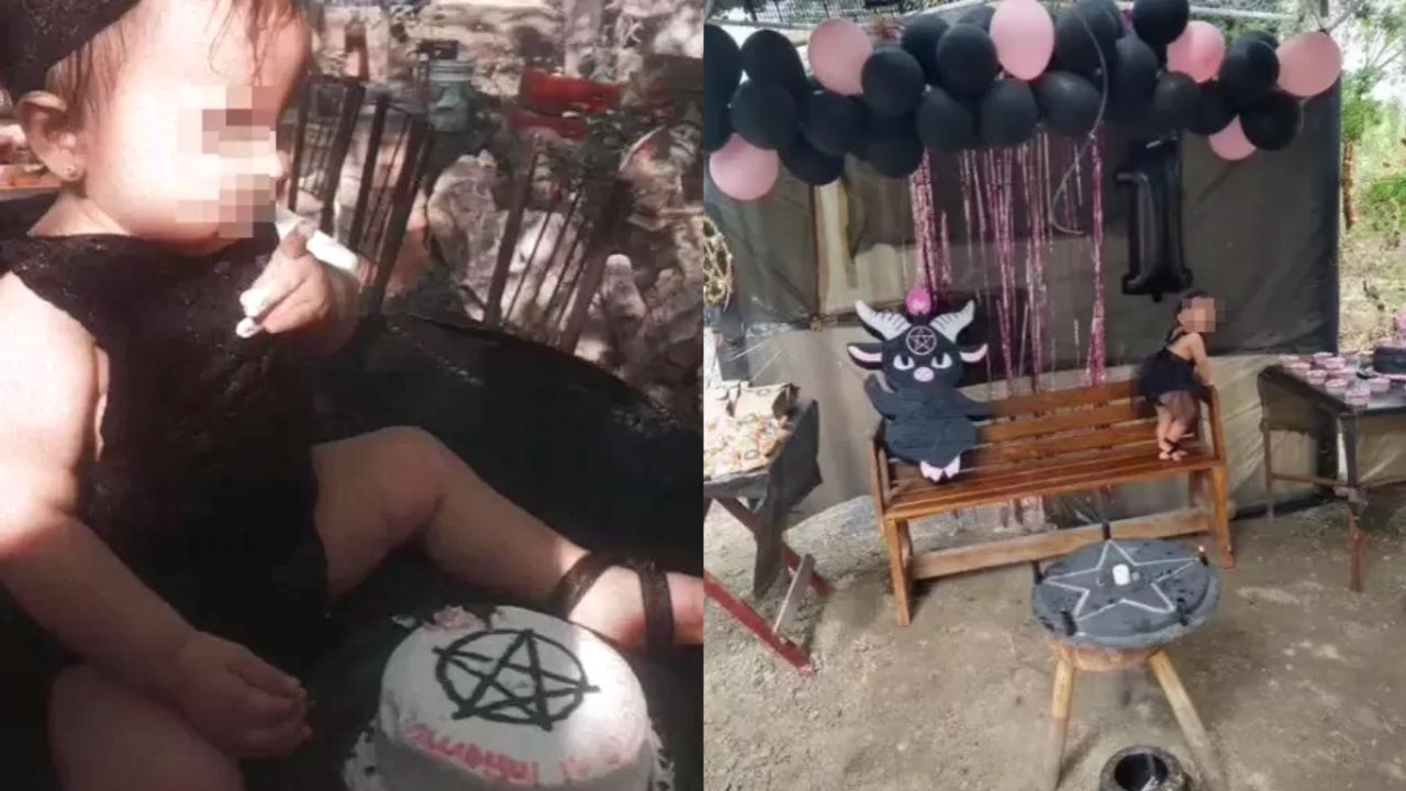 Mãe presta esclarecimentos sobre festa de 1 ano com referências satânicas