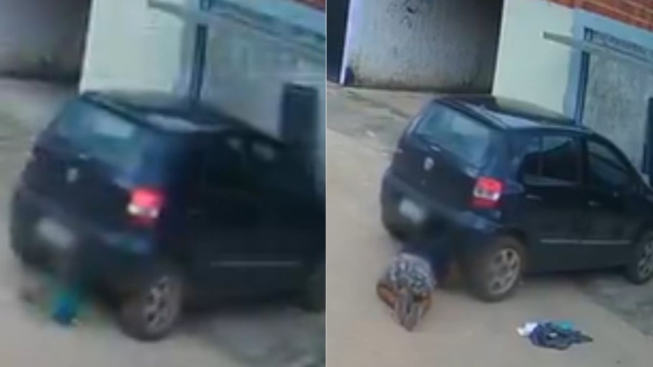Pai atropela filho de 1 ano ao tirar carro de garagem