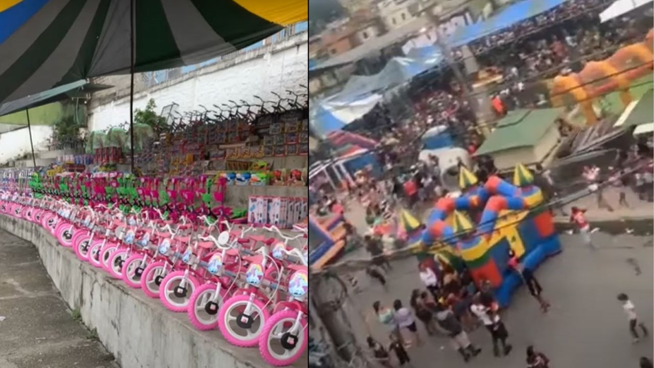 Facção criminosa dá festa do Dia das Crianças em comunidade do Rio