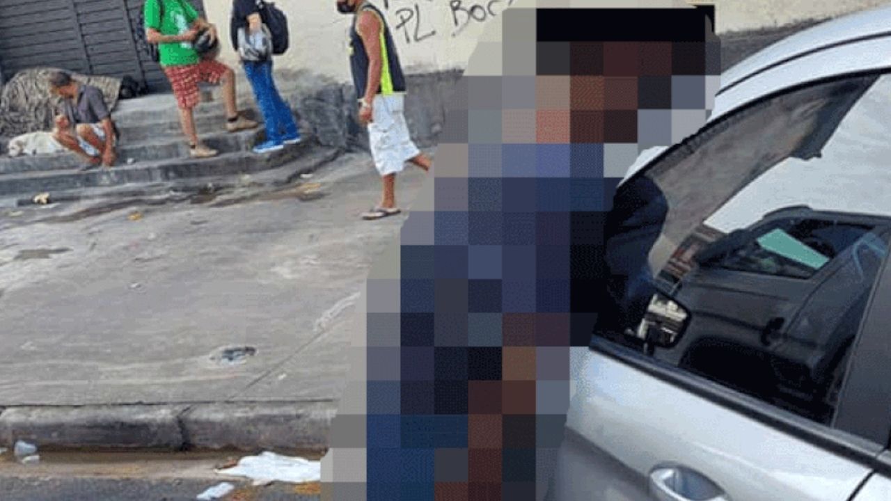Homem é encontrado morto em pé, encostado em veículo