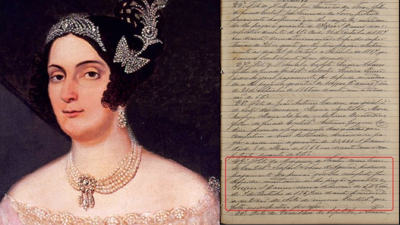 Quanto a Marquesa de Santos, amante de Dom Pedro I, ganhava de pensão?
