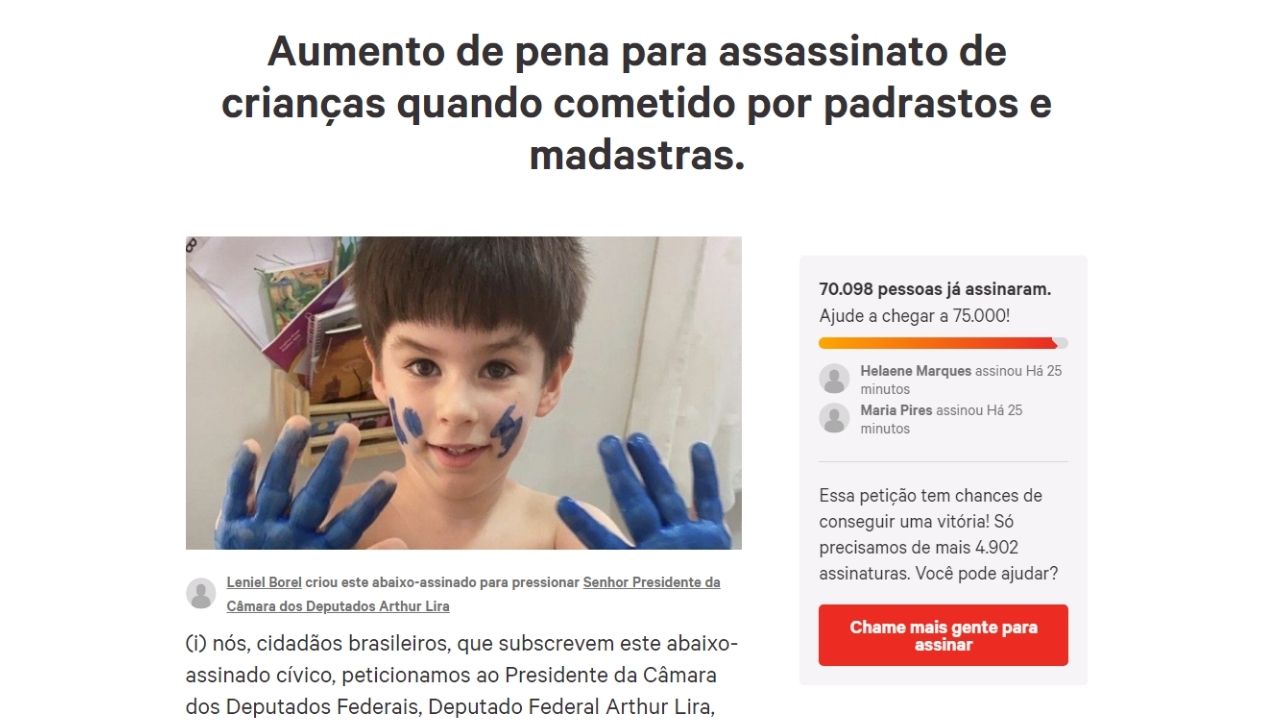 Pai de Henry cria abaixo assinado para projeto de lei contra agressões de padrastos e madrastas