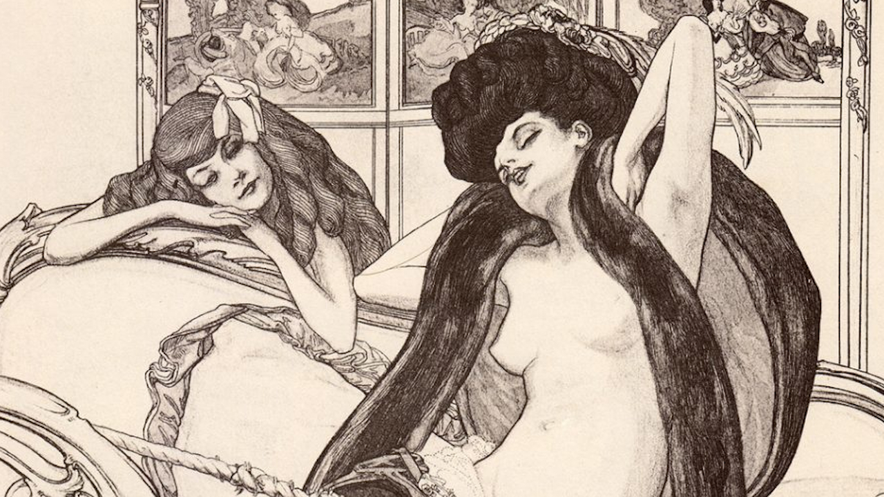 Sensualidade e liberdade: O sedutor sexo lésbico através da tela de Franz von Bayros