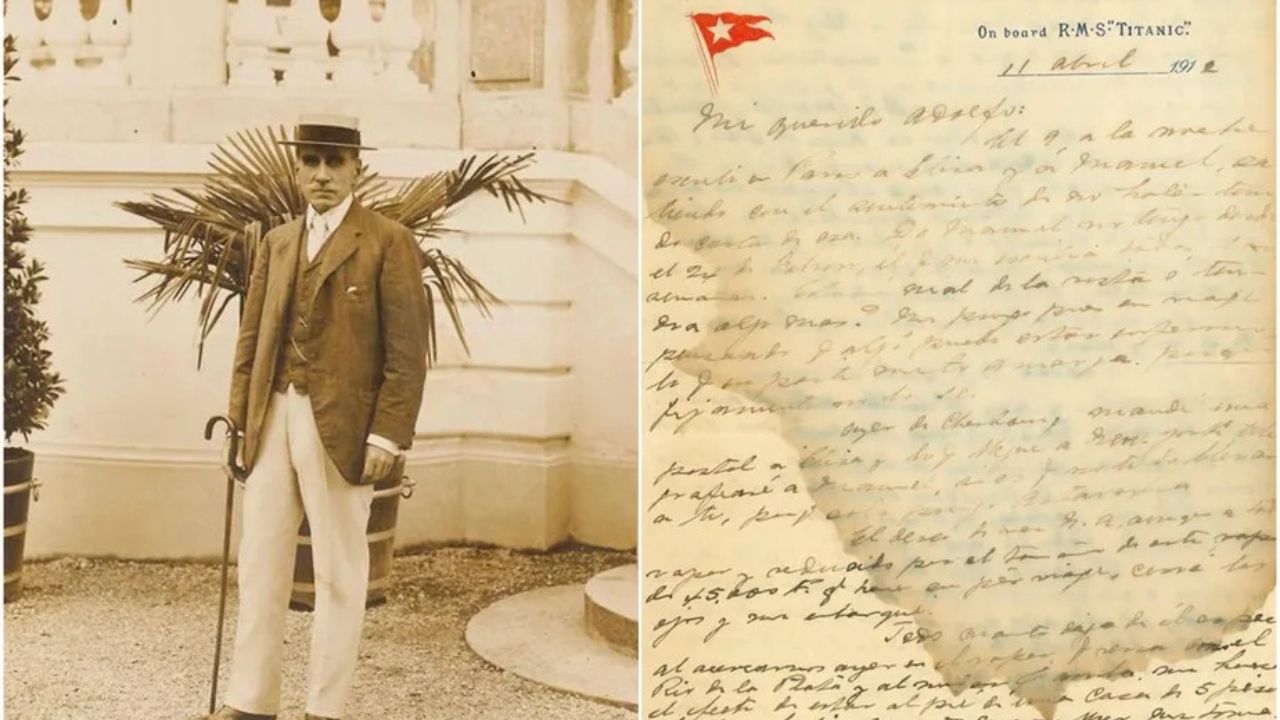 Carta enviada do Titanic por passageiro uruguaio vai a leilão em Montevidéu