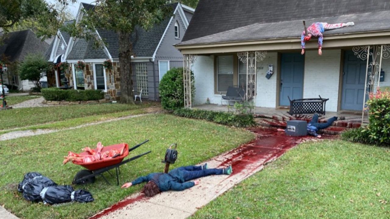 De serra elétrica a ‘cadáver’ decapitado: Veja a decoração de Halloween que fez vizinhos chamarem a polícia