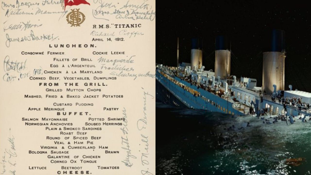 O que comia a primeira classe do Titanic antes do naufrágio?