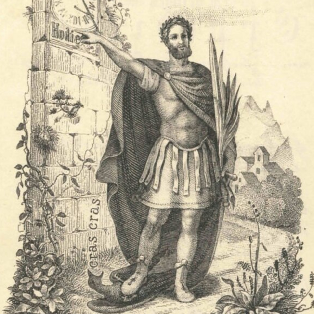 Ilustra&ccedil;&atilde;o antiga de Santo Expedito, padroeiro das causas justas e urgentes