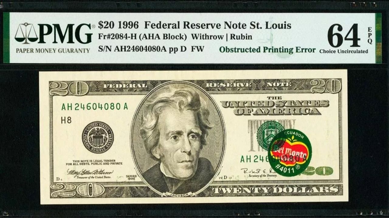 Del Monte Note, a nota “errada” com selo de banana que vale R$ 300 mil