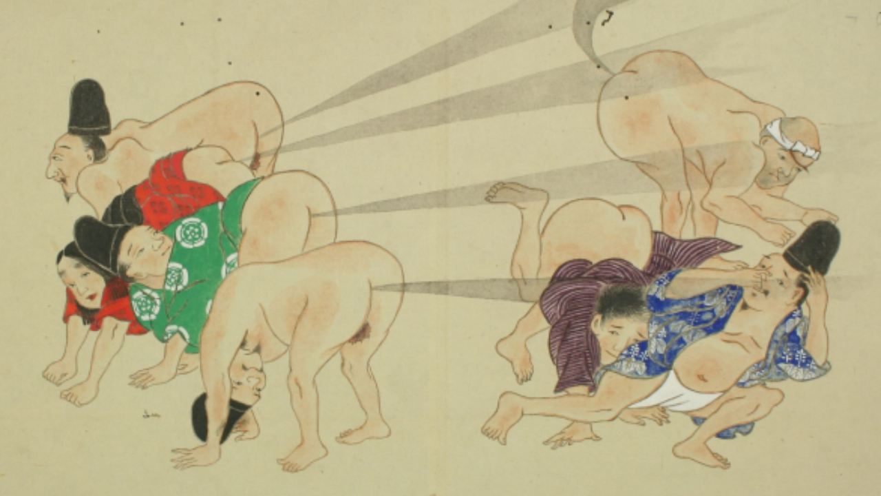He Gassen: O pergaminho japonês que mostra um ‘concurso’ de pum