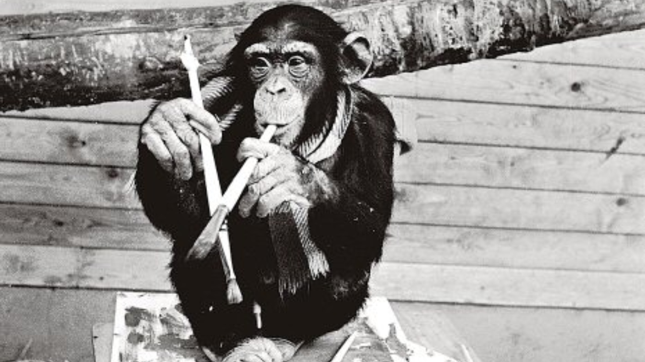 A farsa de Pierre Brassau, o macaco artista