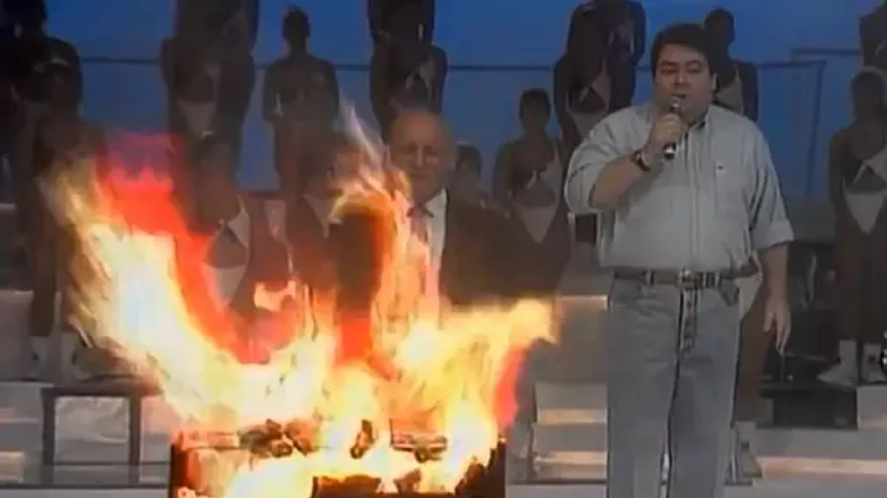 Tá pegando fogo, bicho: quando uma churrasqueira elétrica incendiou o programa do Faustão