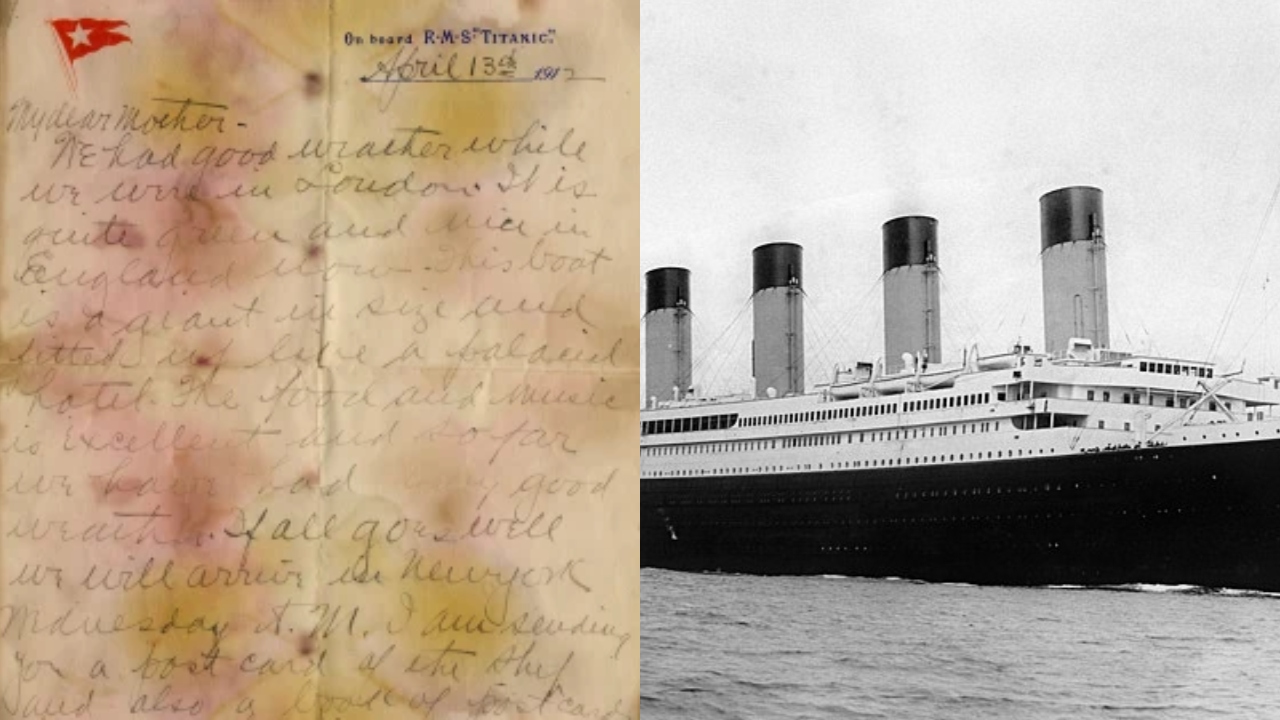 O passageiro que escreveu carta um dia antes do naufrágio do Titanic
