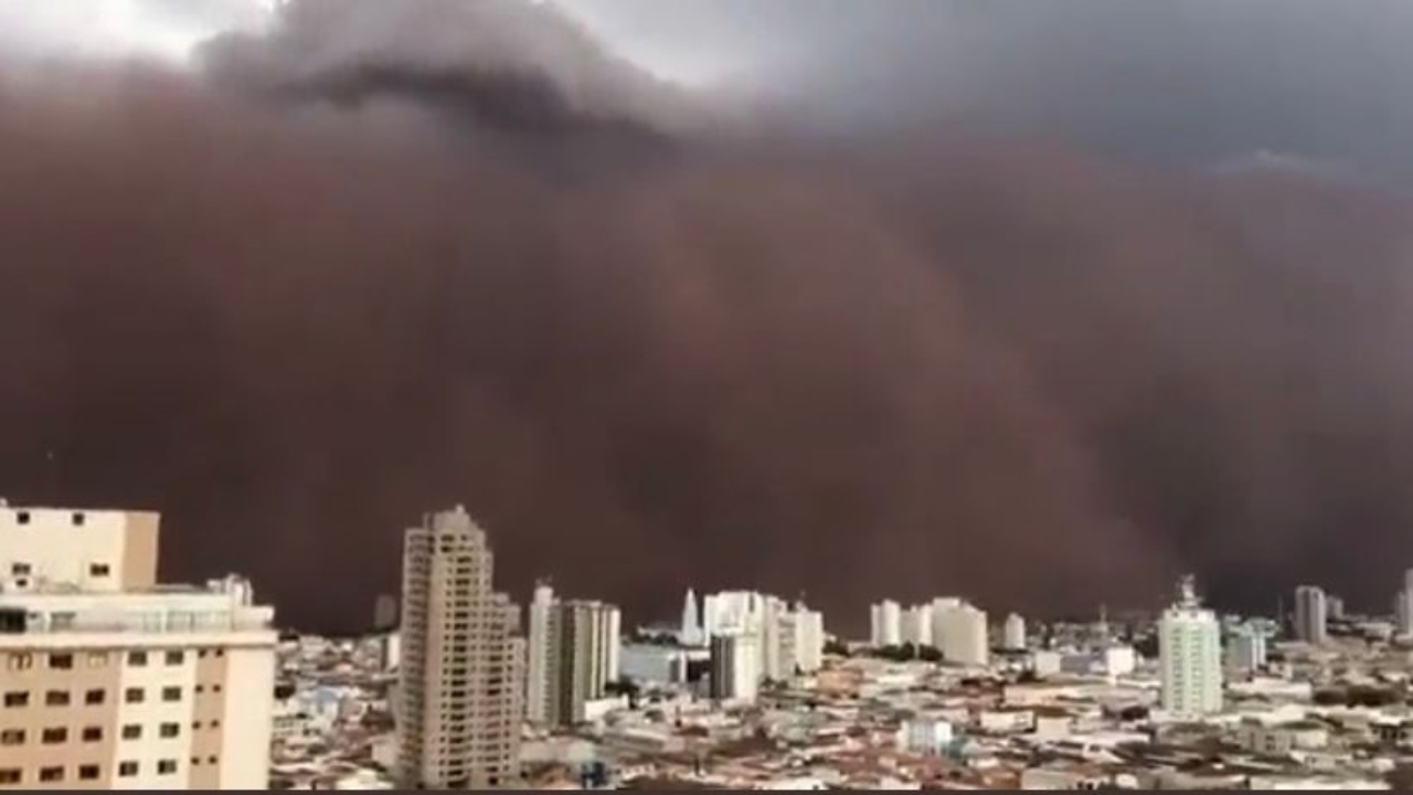 Interior de SP presencia tempestade de poeira