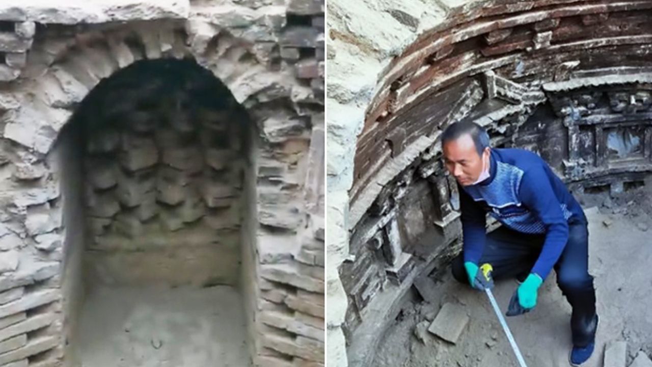 Milenar sepultura fechada com tijolos é encontrada por agricultor na China