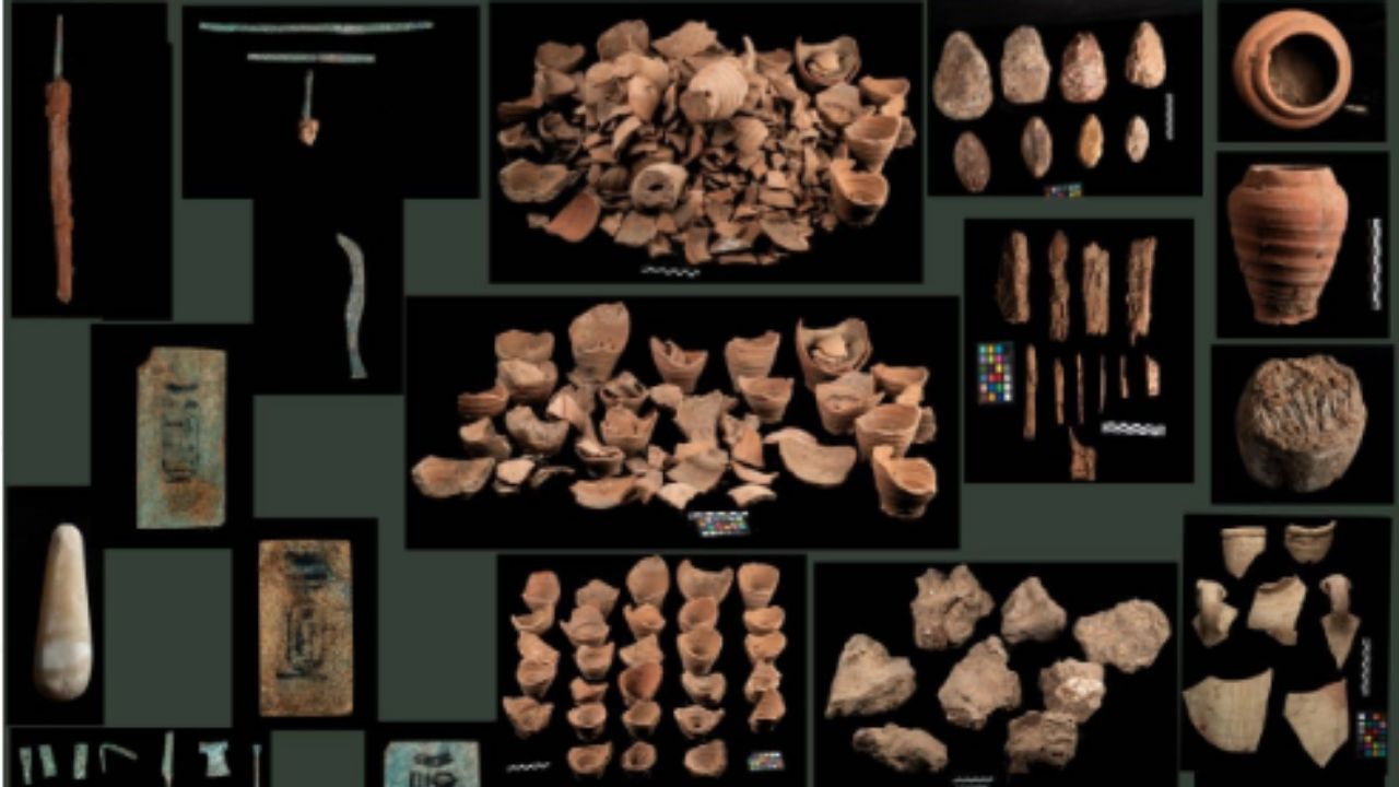 Escavação revela artefatos no depósito do templo do faraó Ramsés II