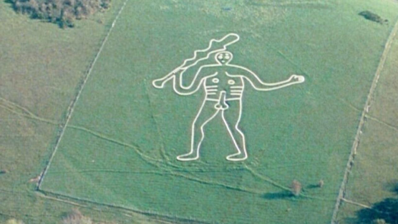 Pesquisadores investigam o mistério por trás da figura do gigante de Cerne Abbas, no Reino Unido