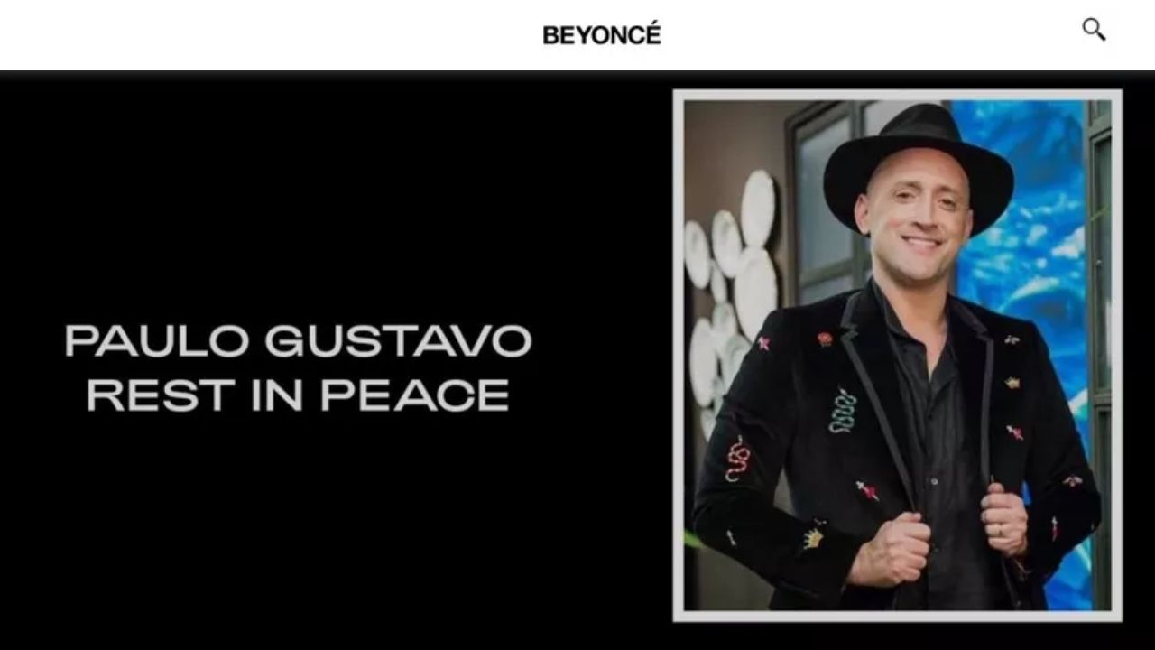 Beyoncé publica homenagem a Paulo Gustavo em seu site oficial