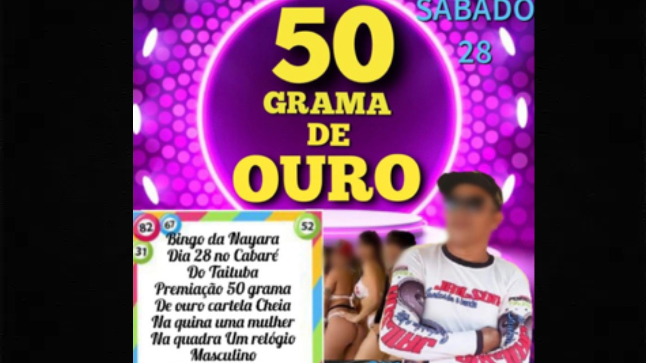 Cartaz de bingo em garimpos anuncia ‘uma mulher’ como prêmio