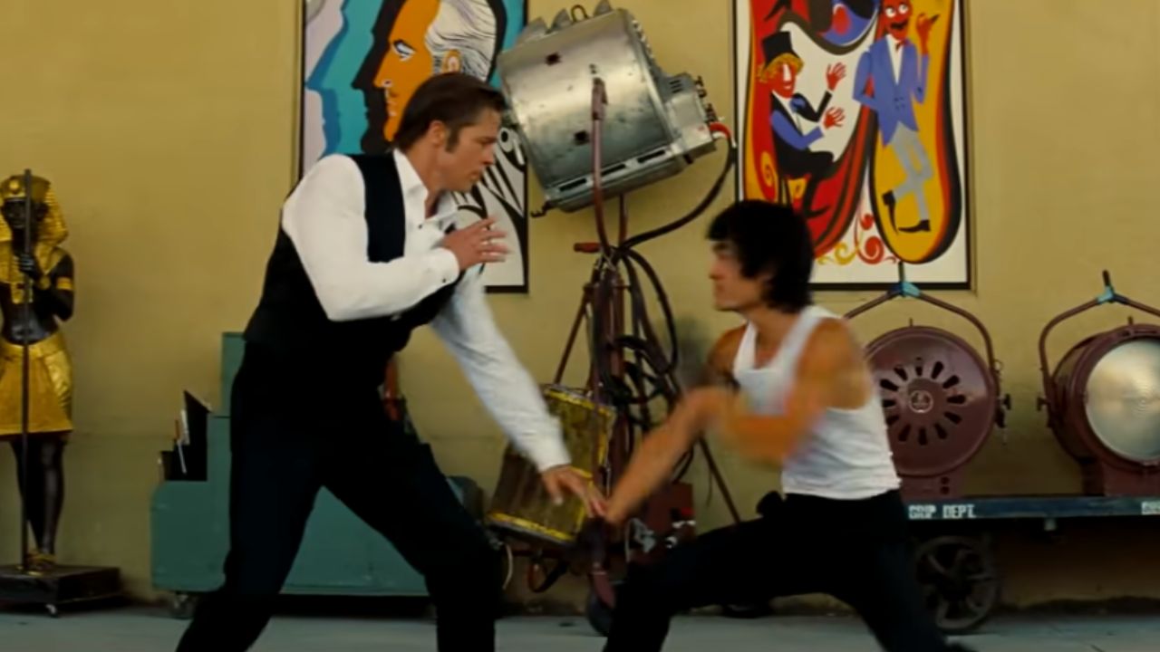 A briga real de Bruce Lee com um dublê em set de gravações