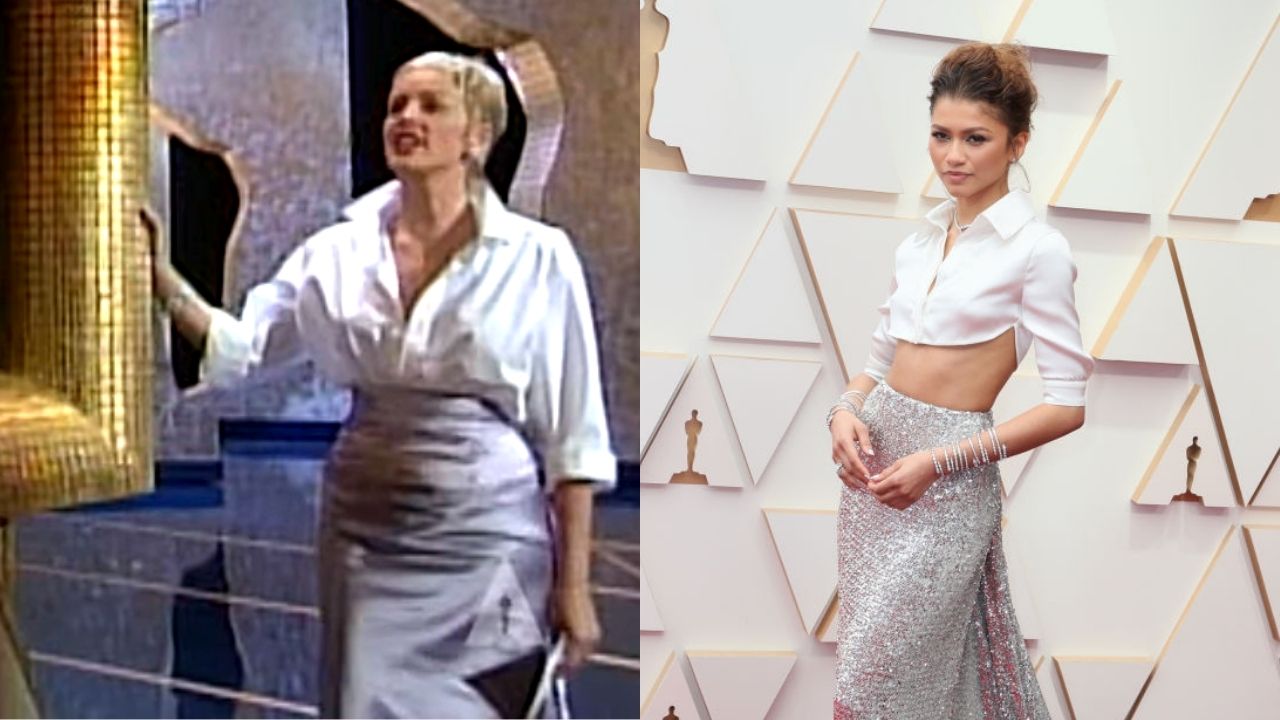 Oscar: Zendaya reproduziu look histórico que Sharon Stone usou na edição de 1998